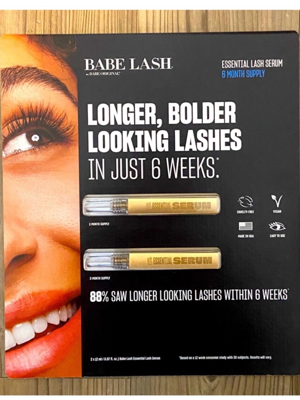 Babe Lash Essential Lash Serum - Gold 6 month Supply NWT